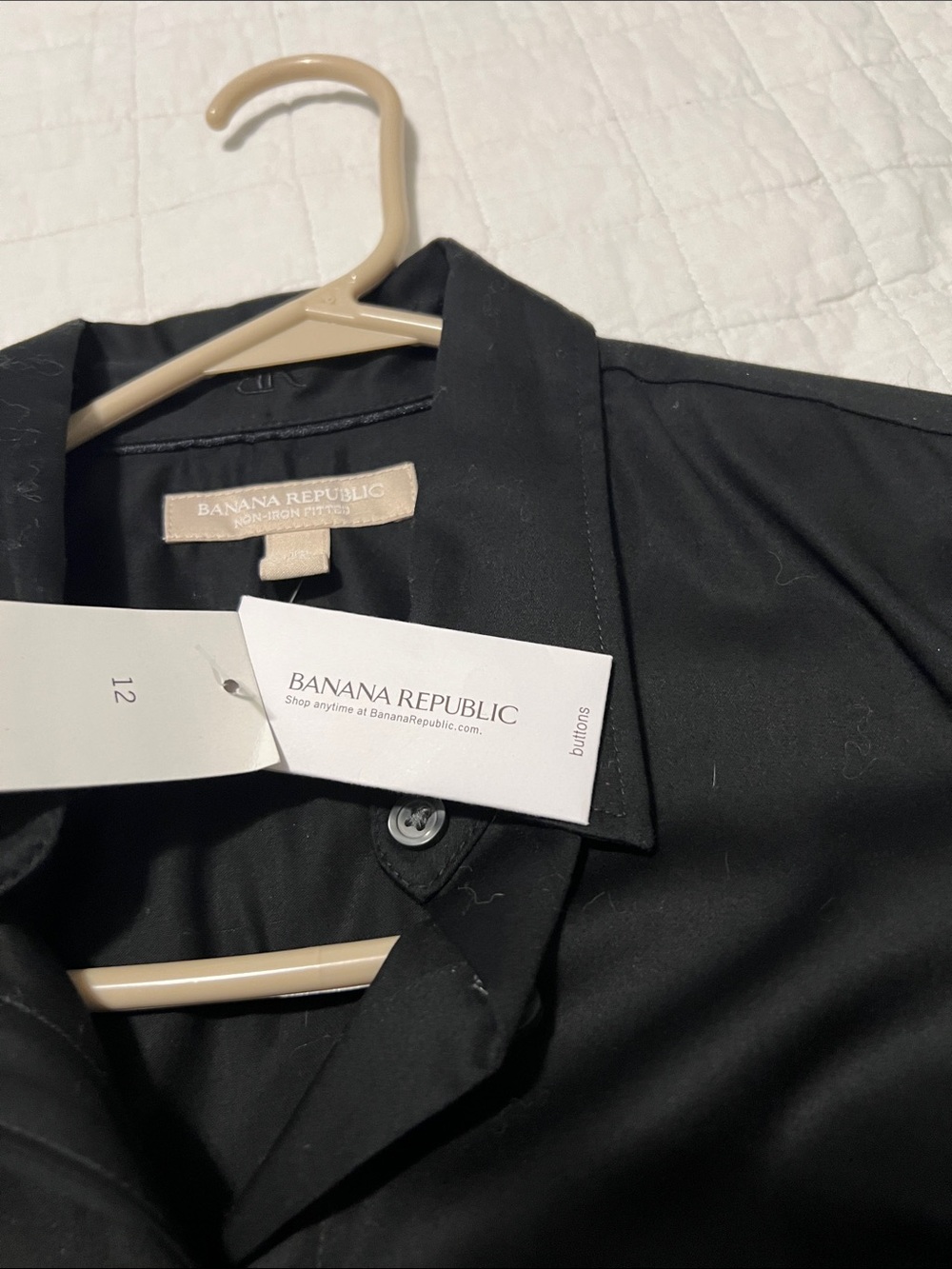 Banana Republic Black Button-Front Women's Shirt - Picture 8 of 14